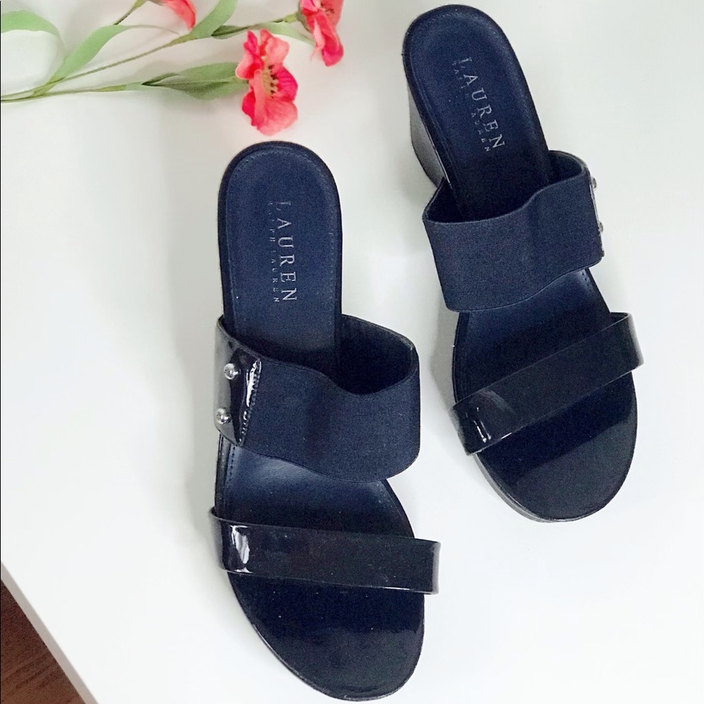 Dark navy Lauren Ralph Lauren platform shoes